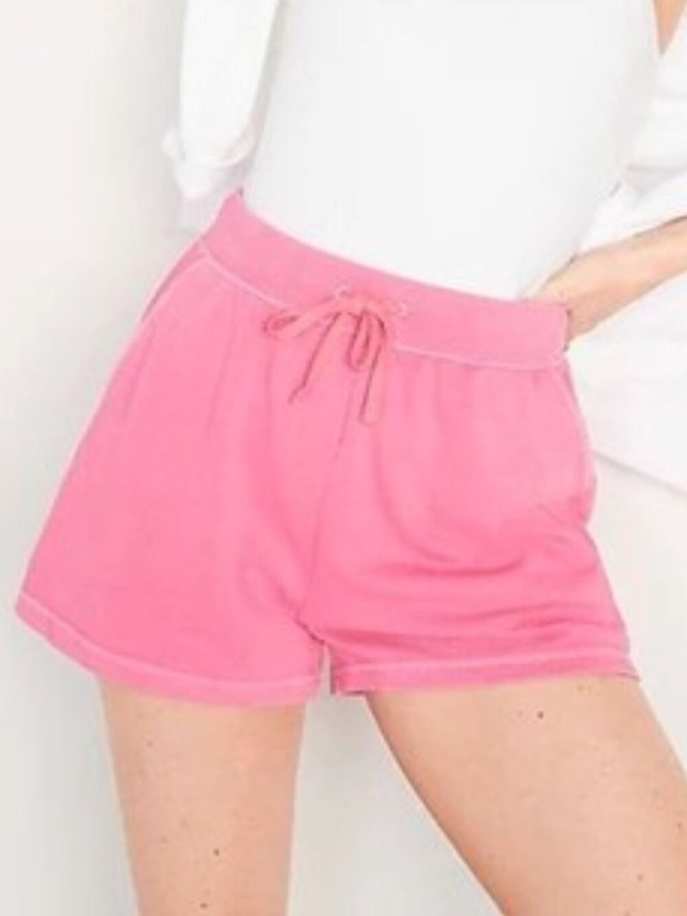 Old Navy Specially Dyed Shorts Drawstring Extra High Rise Hot Pink Size Medium